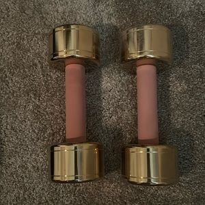 A set of two 15 pound weights from blogilates target collection
